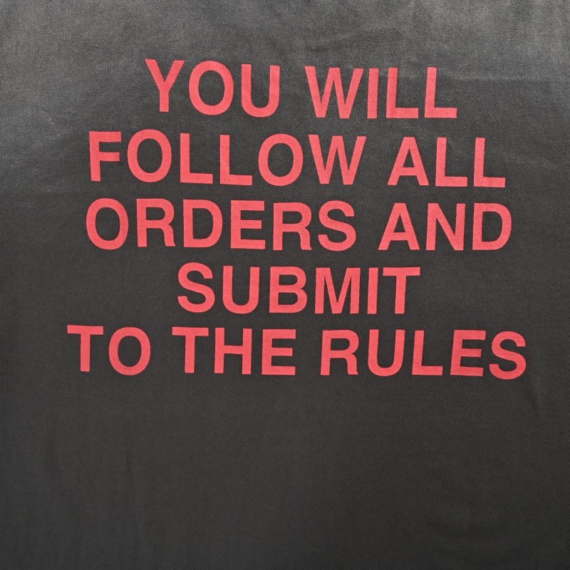 Domestic Control Graphic Print Oversized T-Shirt Black view