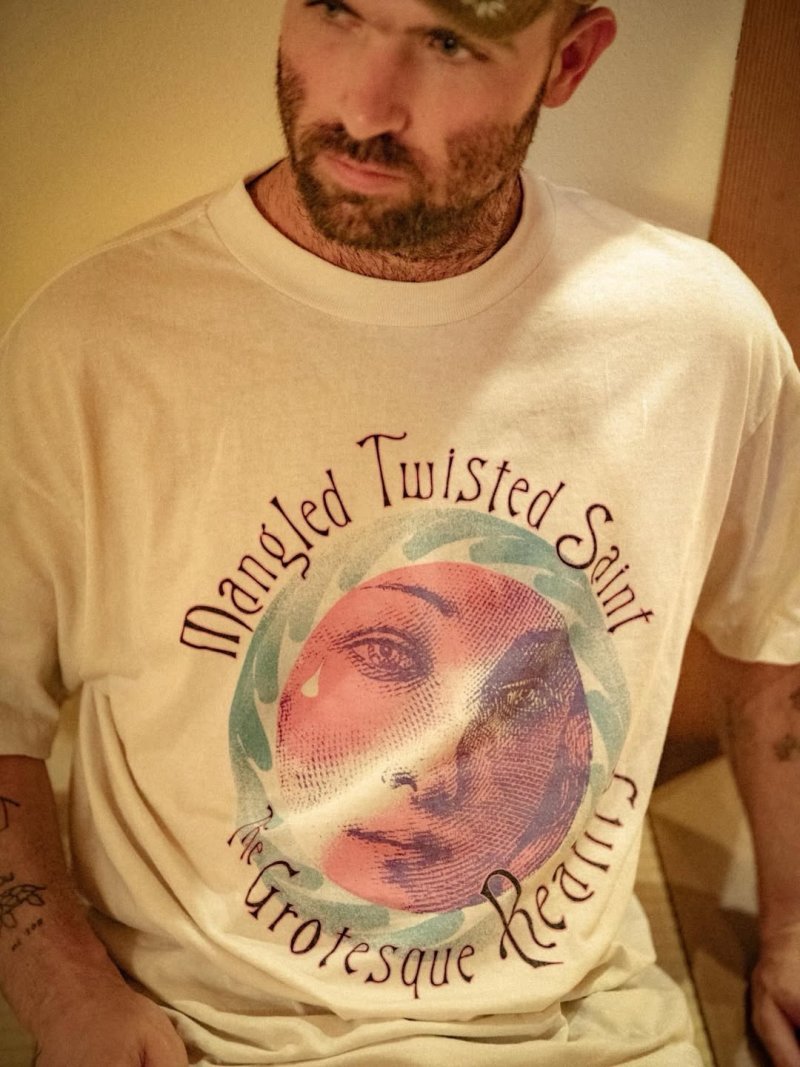 Cream Graphic Print Short Sleeve T-Shirt view