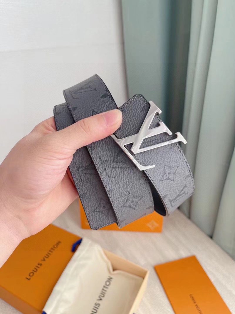 Louis Vuitton LV Initials Grey Calf Leather Belt 4.0cm view
