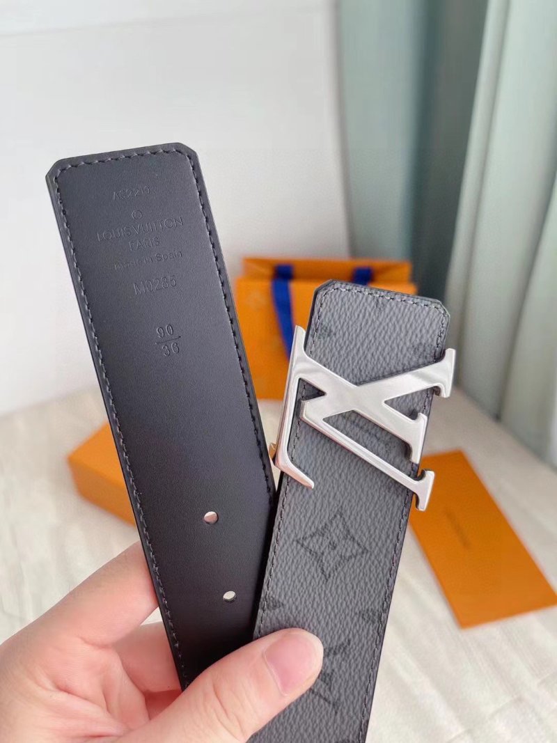 Louis Vuitton LV Initials Grey Calf Leather Belt 4.0cm view