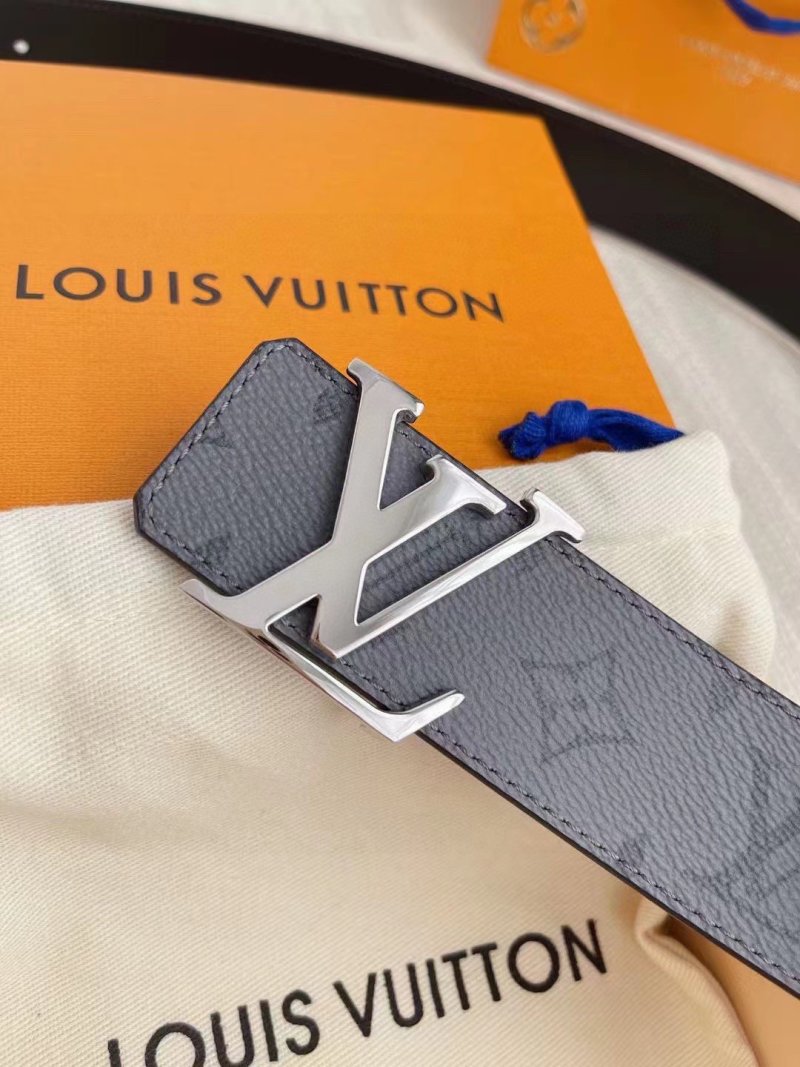 Louis Vuitton LV Initials Grey Calf Leather Belt 4.0cm view