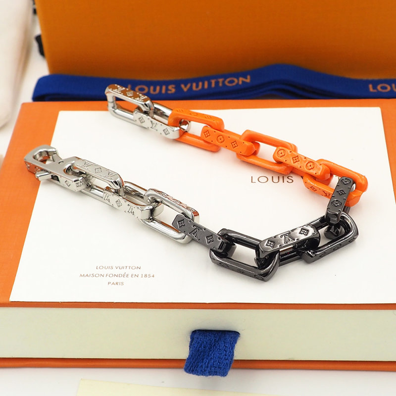 Louis Vuitton Bamboo Chain Bracelet Orange & Black view