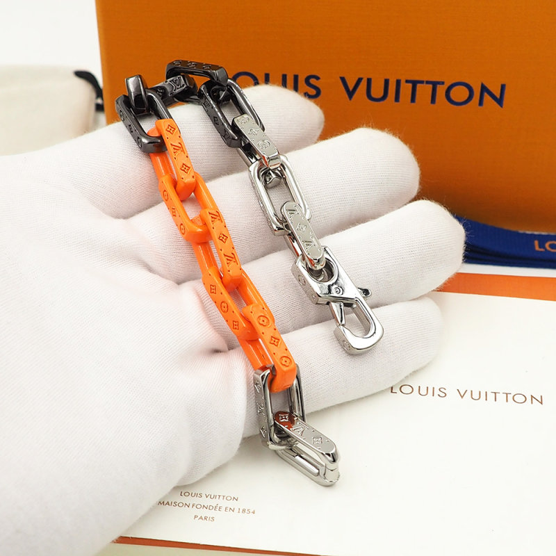 Louis Vuitton Bamboo Chain Bracelet Orange & Black view