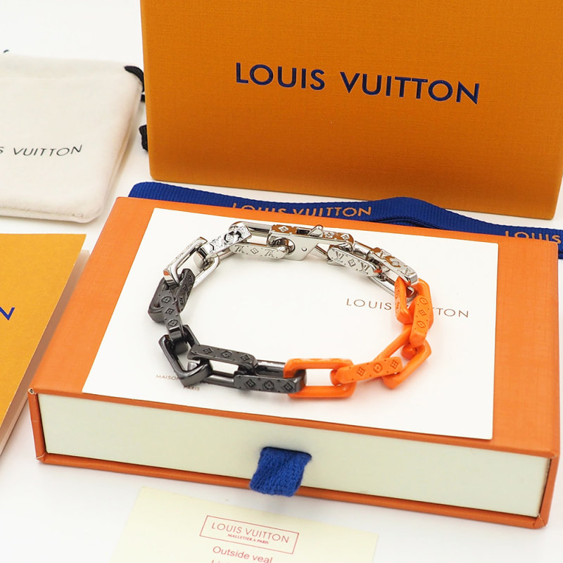 Louis Vuitton Bamboo Chain Bracelet Orange & Black view