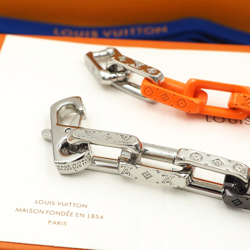 Louis Vuitton Bamboo Chain Bracelet Orange & Black view