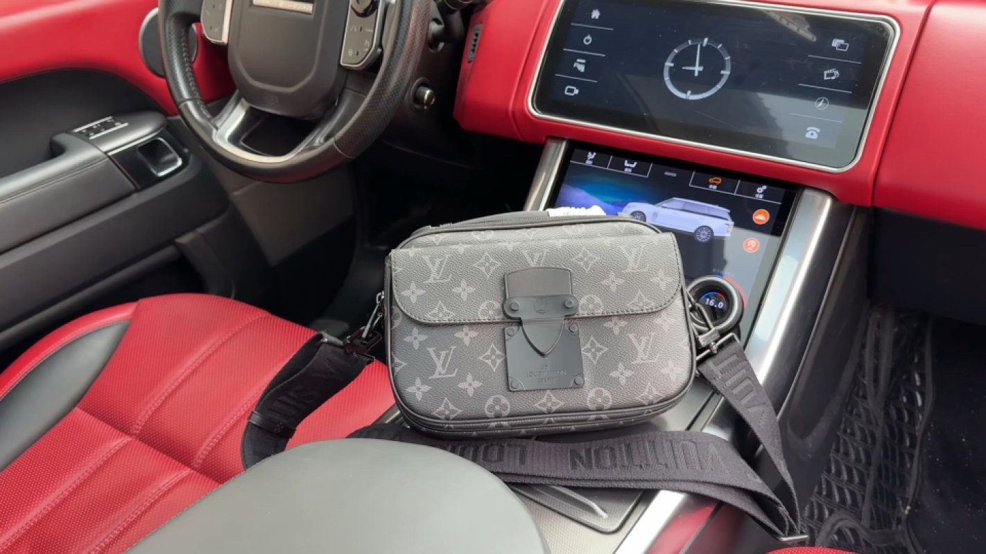 Louis Vuitton Monogram Canvas Shoulder Bag Gray