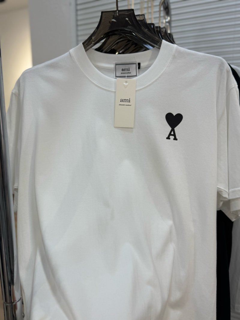 Ami Heart Logo Short Sleeve T-Shirt White