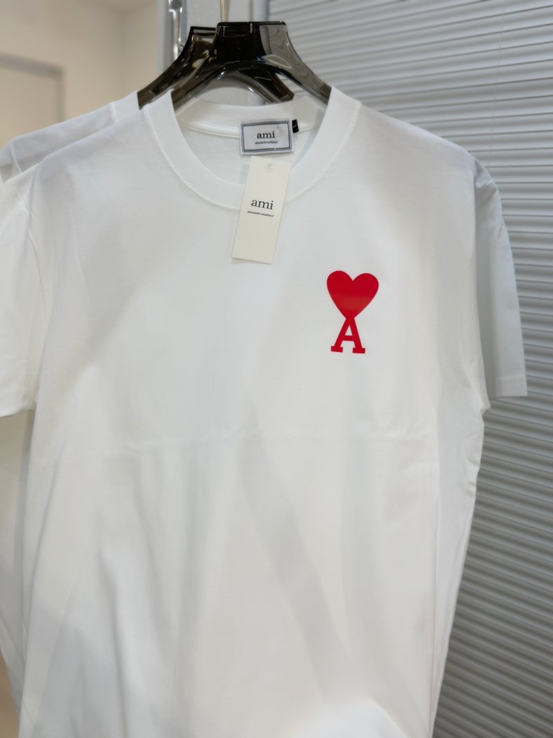 Ami Heart Logo Short Sleeve T-Shirt White view