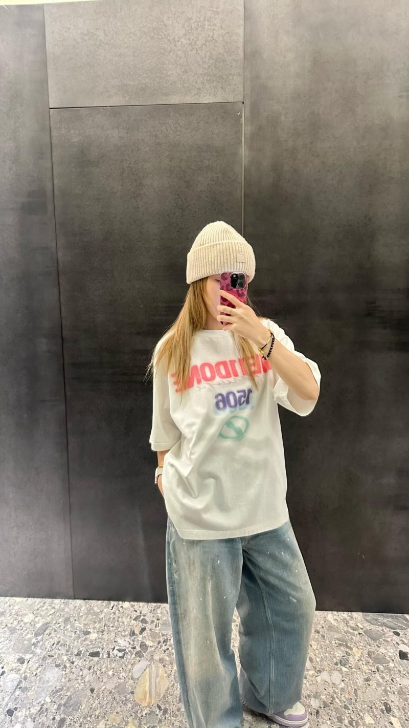 Oversized Welcome Graphic T-Shirt White view