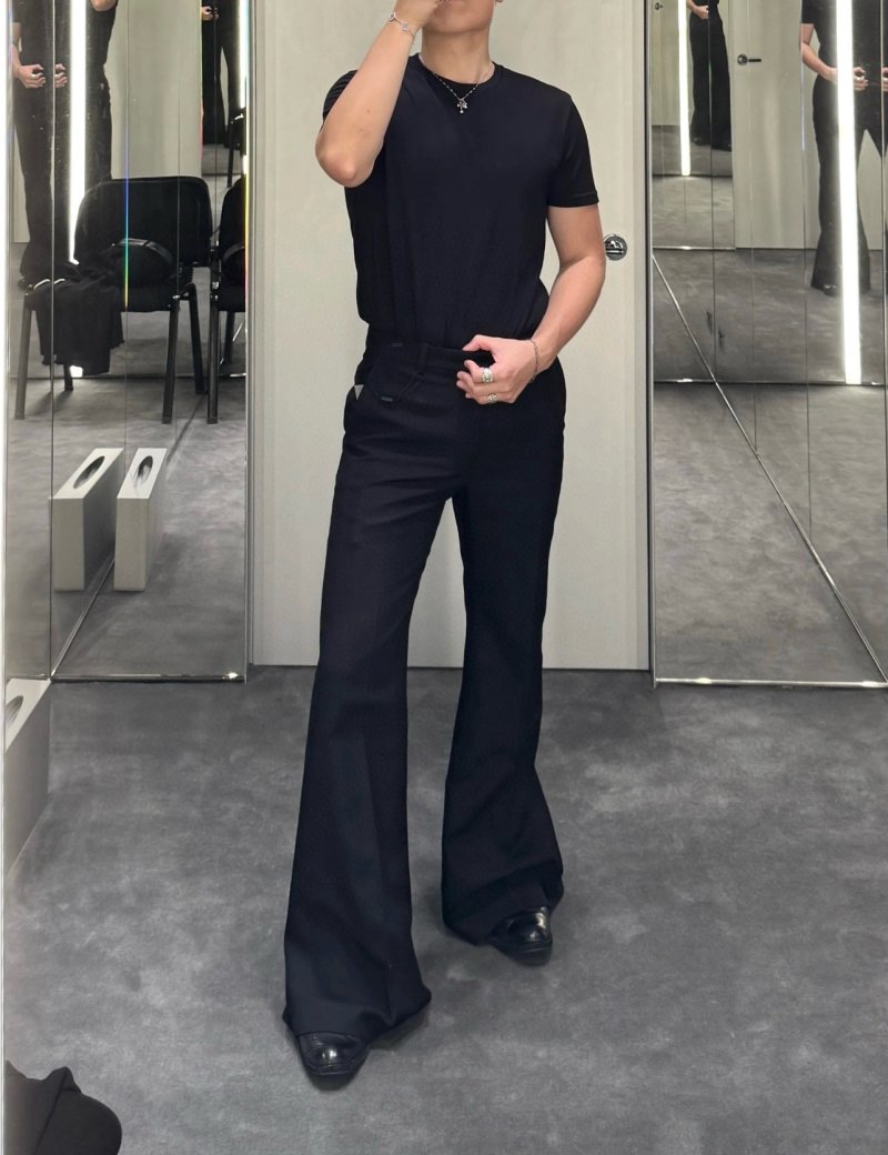 Black Flared Trousers - Premium Fit