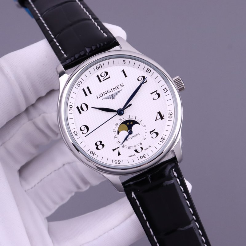 Longines Master Collection Moon Phase Silver Dial Watch
