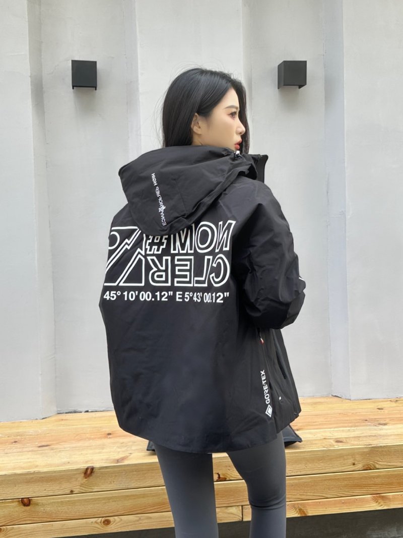 Black Oversized Down Puffer Jacket with Graphic Print view