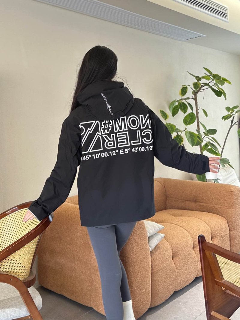Black Oversized Down Puffer Jacket with Graphic Print view