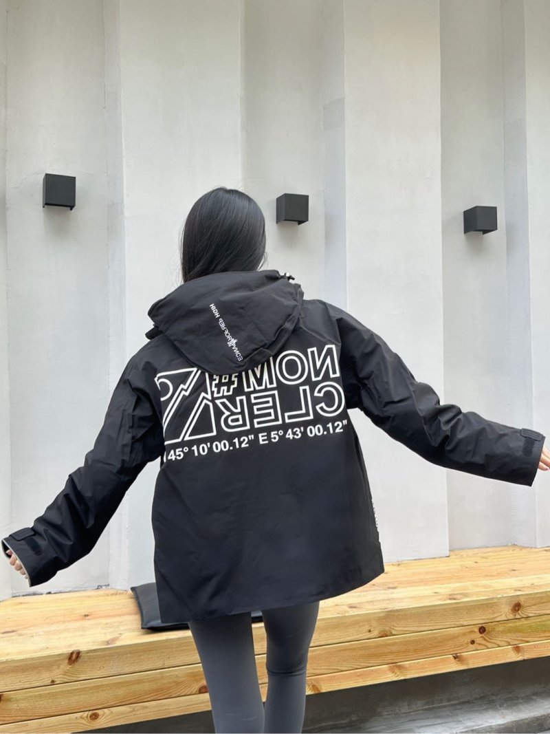 Black Oversized Down Puffer Jacket with Graphic Print view