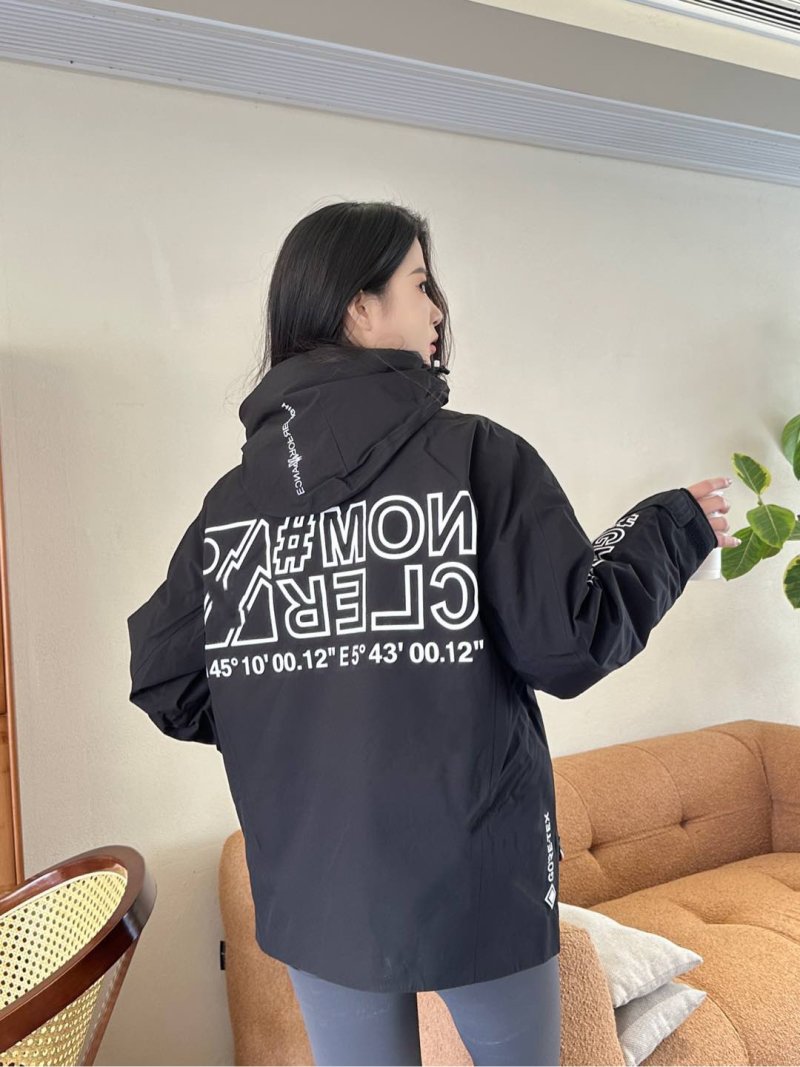 Black Oversized Down Puffer Jacket with Graphic Print view