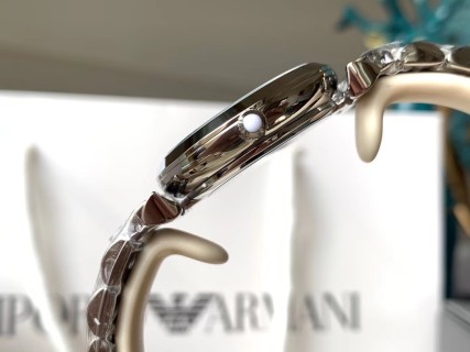 Emporio Armani AR1908 Mother-of-Pearl Crystal Watch Silver view 6