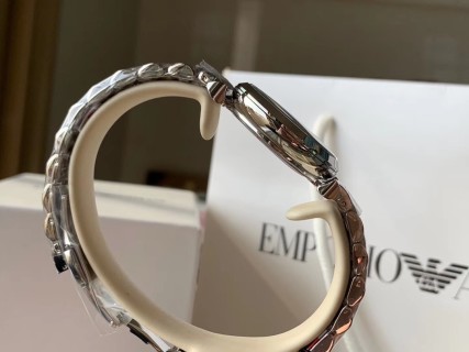 Emporio Armani AR1908 Mother-of-Pearl Crystal Watch Silver view 7