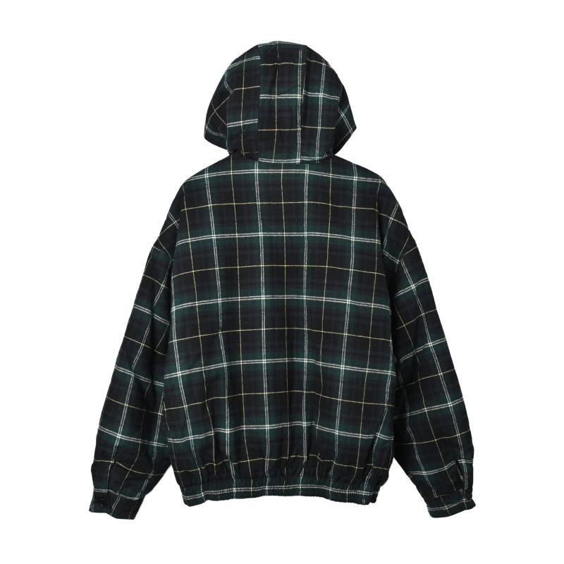 Teal Plaid Zip-Up Jacket view