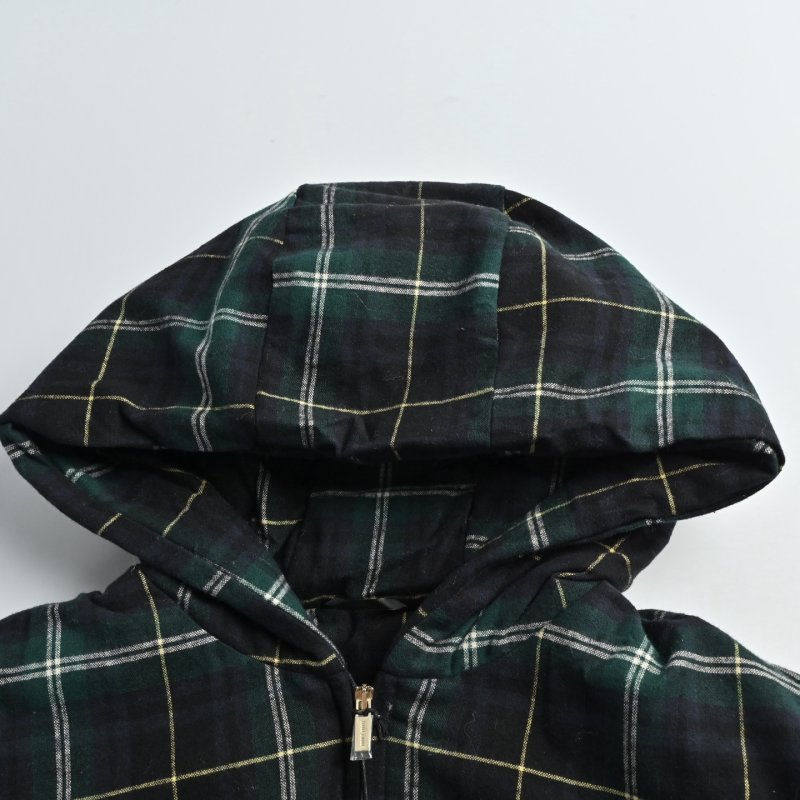 Teal Plaid Zip-Up Jacket view