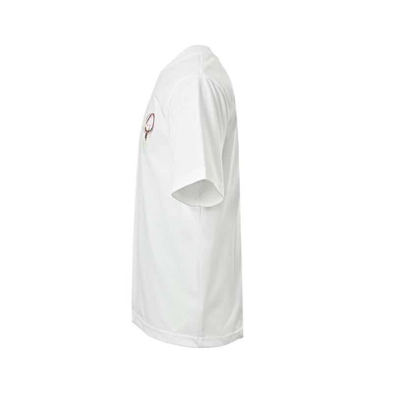 White Short Sleeve T-Shirt with Embroidered Logo view