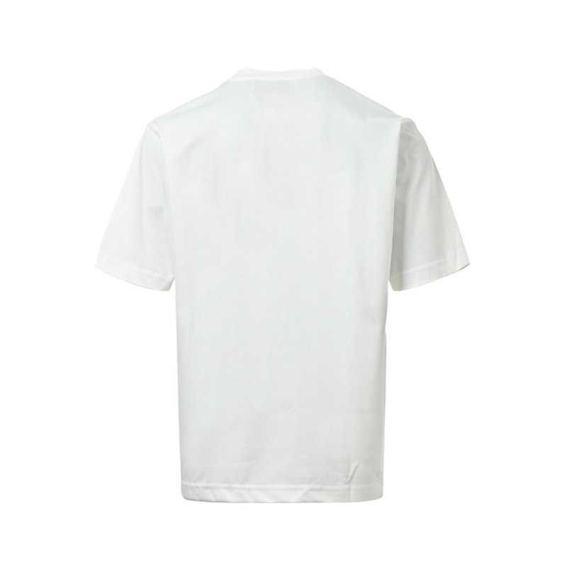 White Short Sleeve T-Shirt with Embroidered Logo view