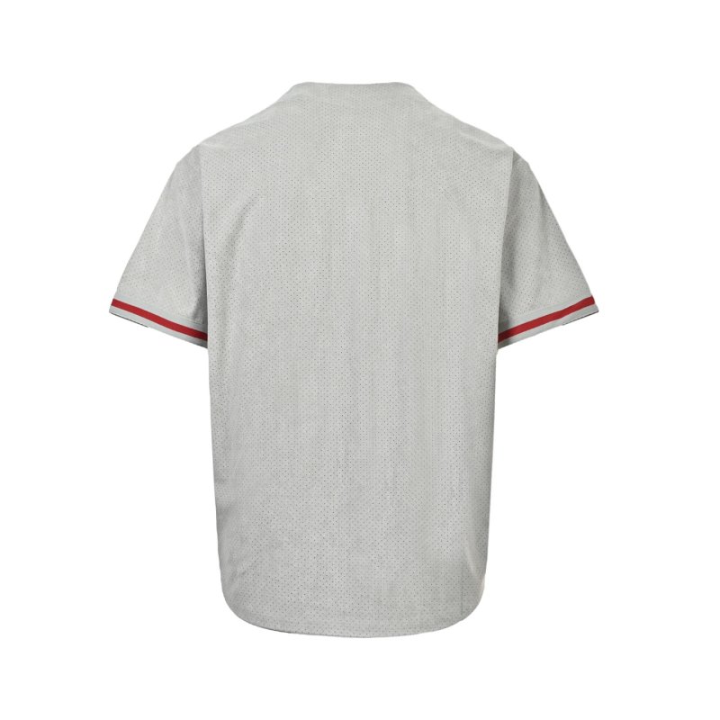 Supreme Red Logo White Baseball Shirt view