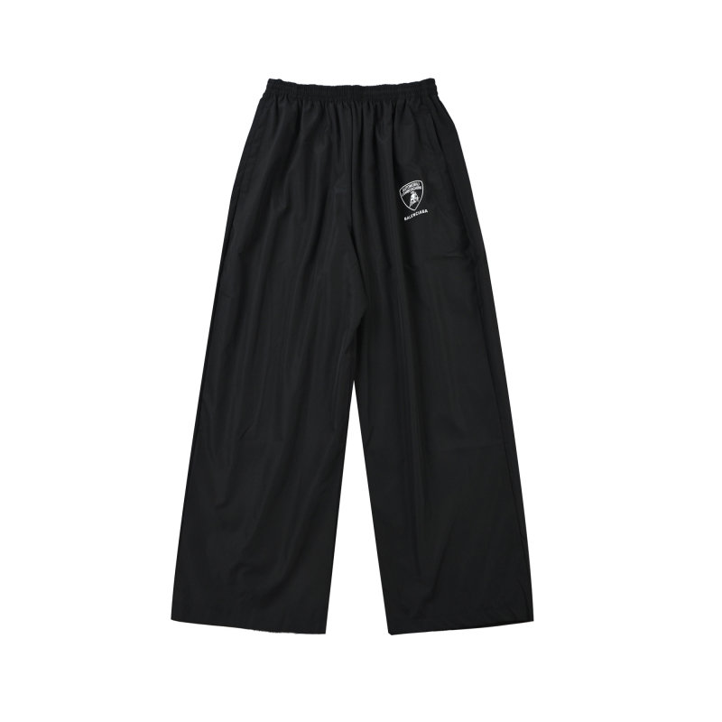 Lamborghini Black Track Pants with Shield Logo view