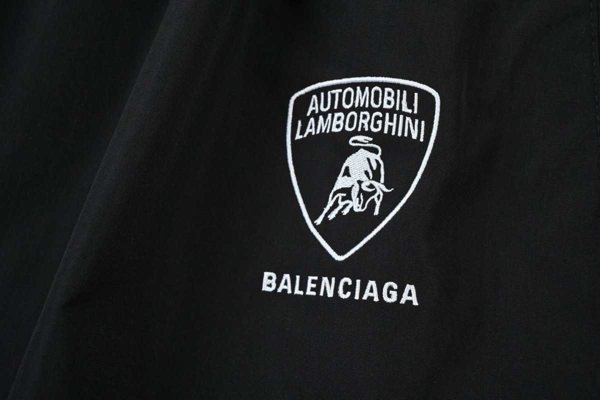 Lamborghini Black Track Pants with Shield Logo view