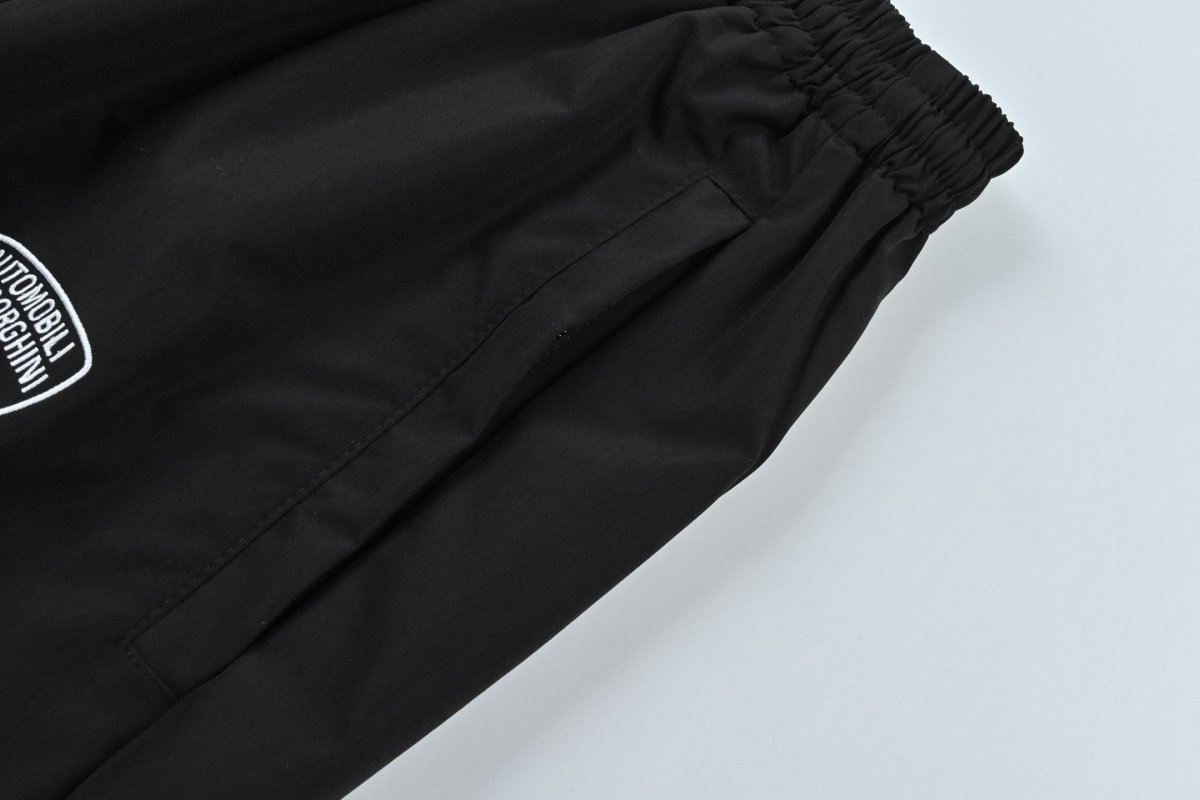 Lamborghini Black Track Pants with Shield Logo view