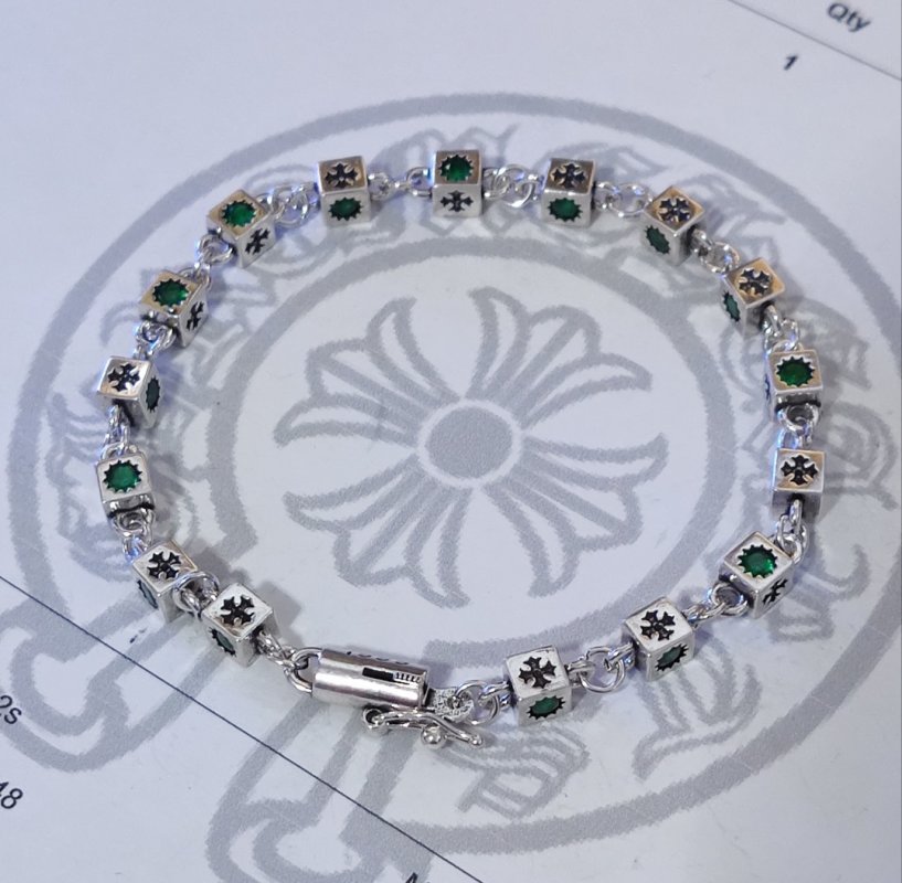 Chrome Hearts Silver Engraved Cuff Bracelet view