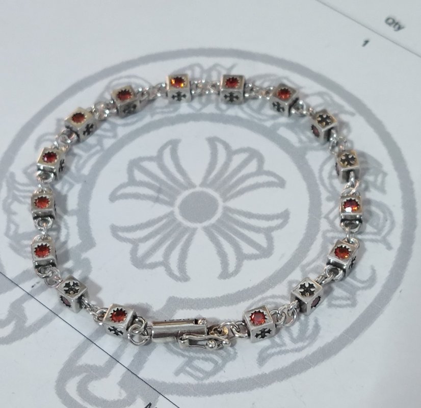Chrome Hearts Silver Engraved Cuff Bracelet view