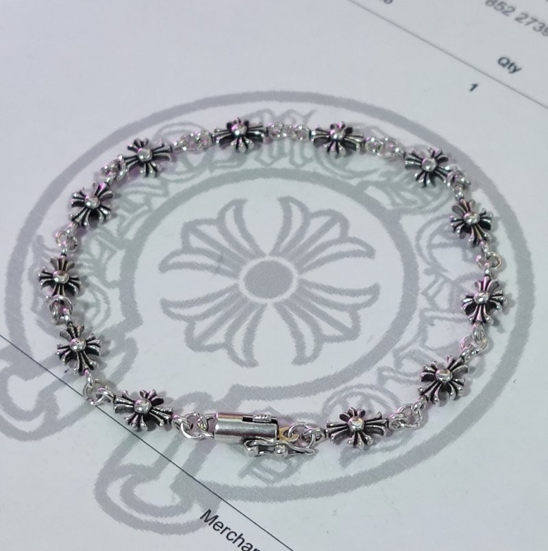 Chrome Hearts Silver Engraved Cuff Bracelet view