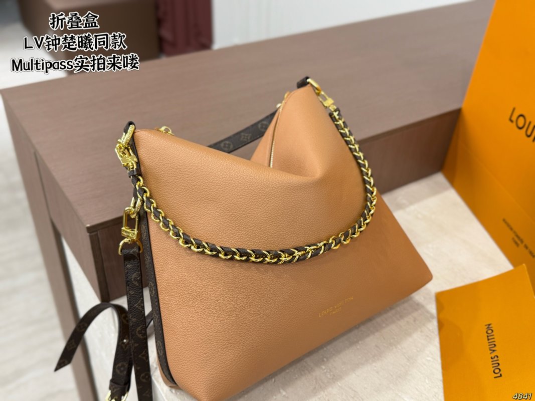 Louis Vuitton Multipass Caramel Leather Shoulder Bag