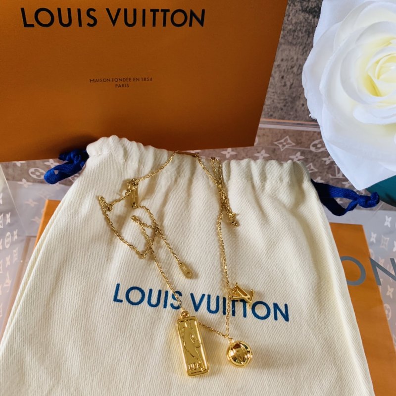 Louis Vuitton LV×NBA Ball and Tab Gold Necklace view