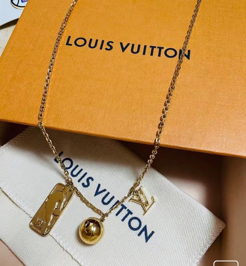 Louis Vuitton LV×NBA Ball and Tab Gold Necklace view