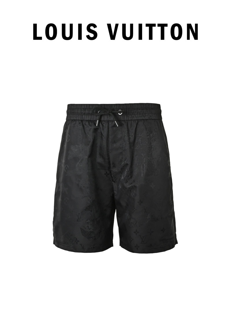 Black Textured Nylon Shorts view