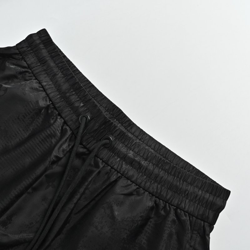 Black Textured Nylon Shorts view