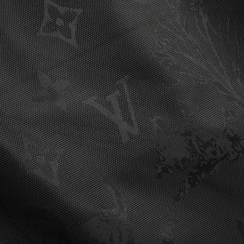 Black Textured Nylon Shorts view