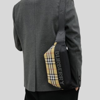 Burberry Vintage Check Waist Bag Black & Beige view 2