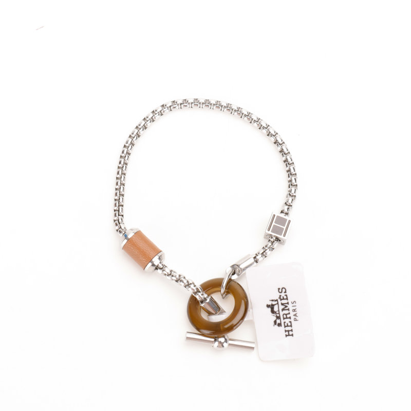 Hermès Meli Melo Buffalo Horn Silver & Gold Bracelet view