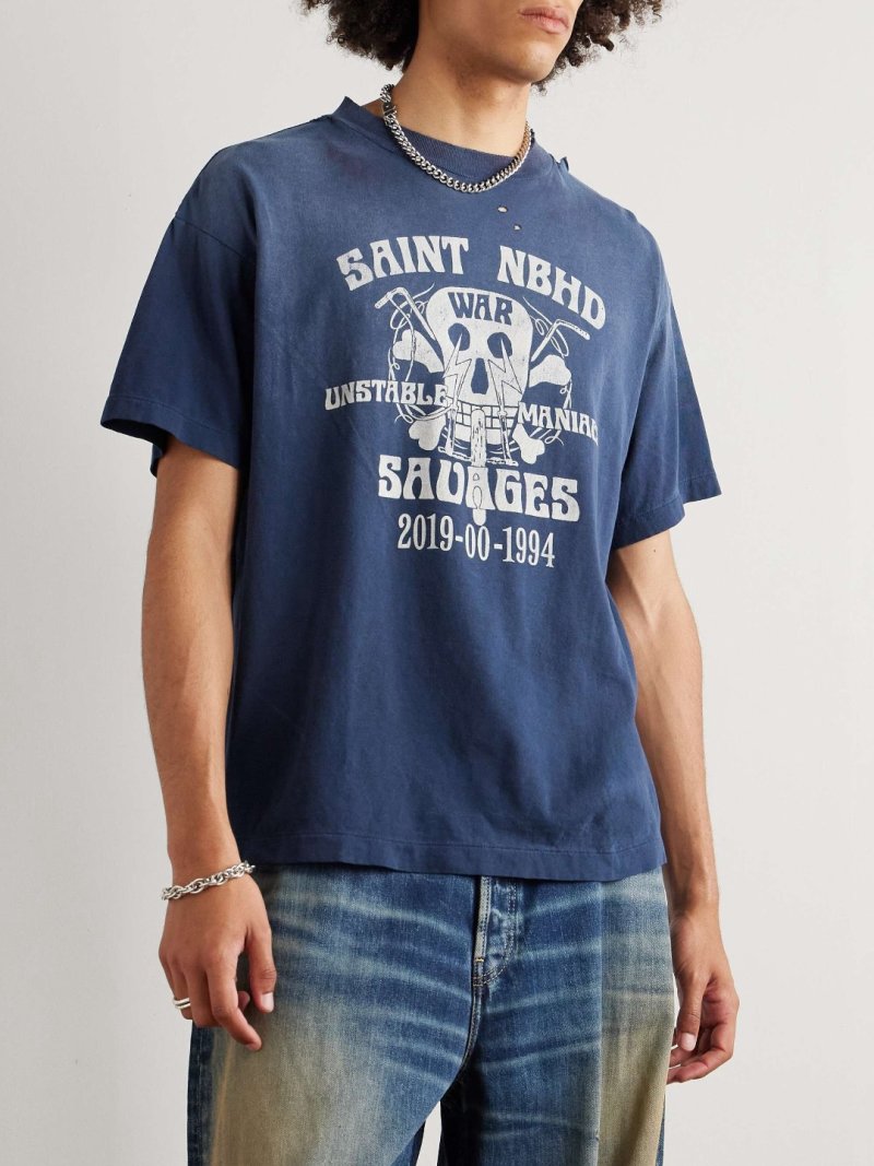 Saint NBHD Navy Graphic T-Shirt view
