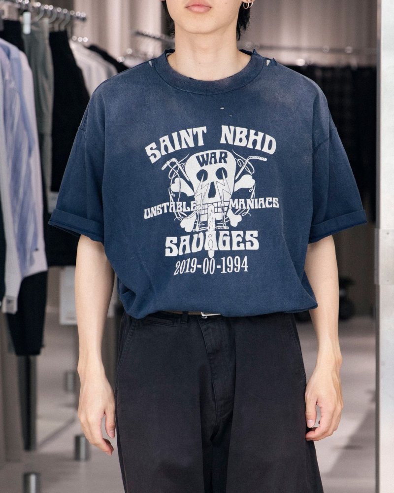Saint NBHD Navy Graphic T-Shirt view