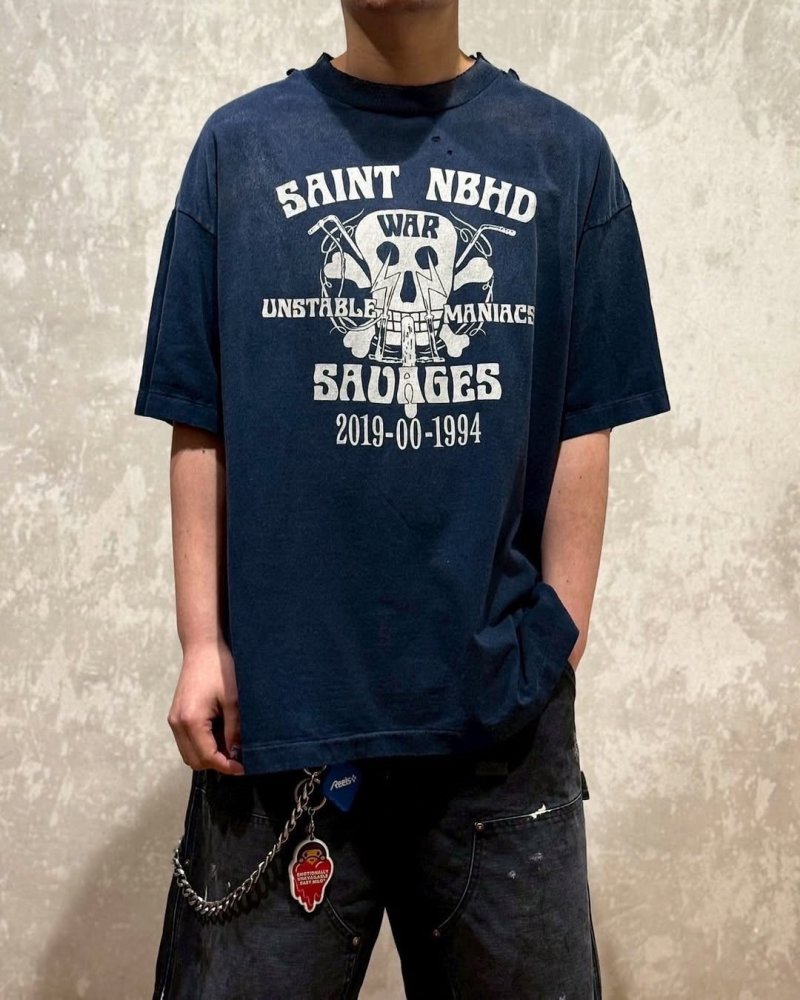 Saint NBHD Navy Graphic T-Shirt view