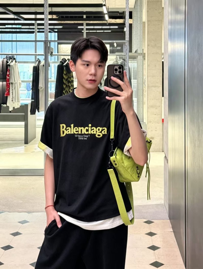Balenciaga Black Gold Logo T-Shirt view