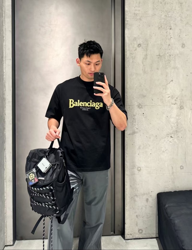 Balenciaga Black Gold Logo T-Shirt view
