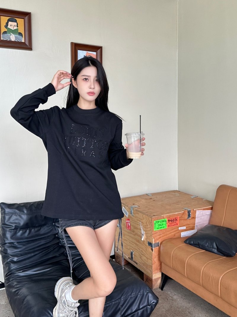 Louis Vuitton Black Studded Logo Sweatshirt view