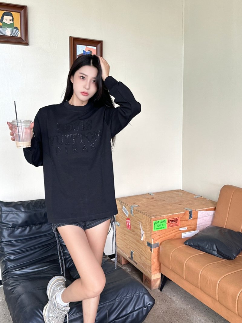 Louis Vuitton Black Studded Logo Sweatshirt view