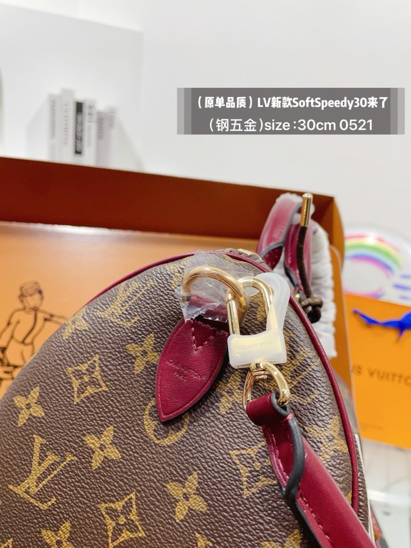 Louis Vuitton Soft Speedy 30 Monogram Canvas Burgundy view