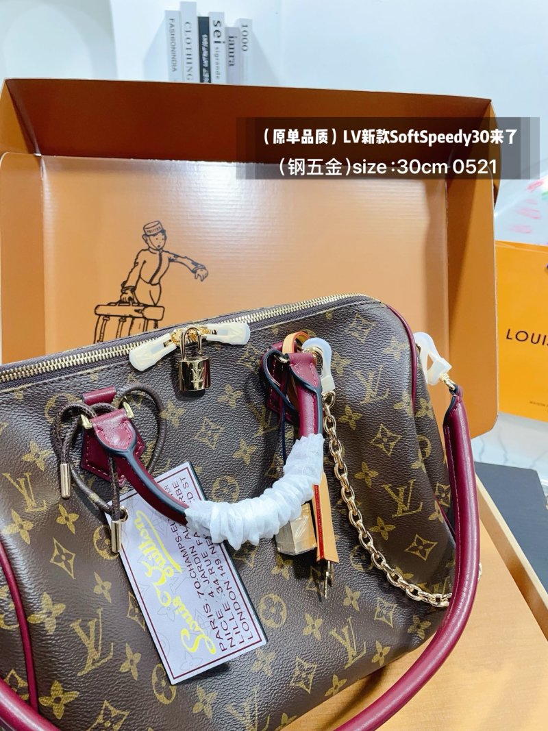 Louis Vuitton Soft Speedy 30 Monogram Canvas Burgundy view