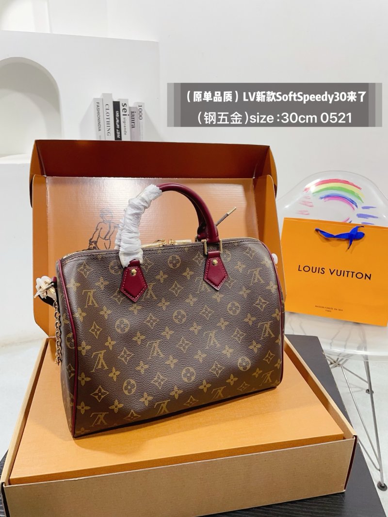 Louis Vuitton Soft Speedy 30 Monogram Canvas Burgundy view
